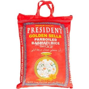 President Golden Sella Parboiled Basmati Rice 5 kg.
