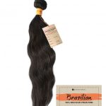 100% BRAZILIAN REMY Human Hair Echthaar Weave/Tresse NATURAL WAVY 46cm