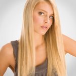 100% Human Hair Echthaar Extensions WEAVE Tressen European Straight 45cm(Blonde