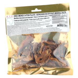 A.F.P. DRIED SMOKED CATFISH FILLETS  Dried Smoked Catfish Fillets, poisson chat 100g