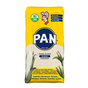 HARINA P.A.N. MAIS FLOUR WHITE  Pan White Maisflour – Yellow Pack 10 x 1 kg. Sparpaket
