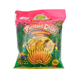 TROPICAL GOURMET EXTRA SWEET PLANTAIN CHIPS Plantain Chips Tropical Gourmet Extra Sweet 20 x 85 gr. Sparpaket